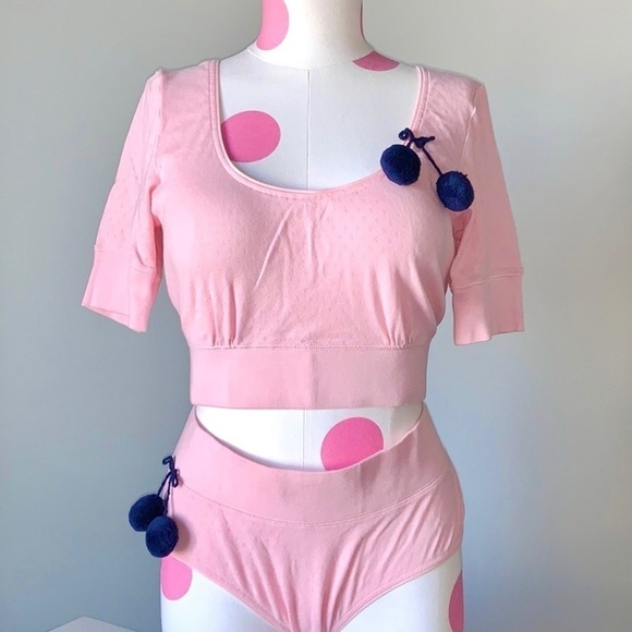 Victoria's Secret Other - Vintage Victoria’s Secret Cherry Puff Lounge Set